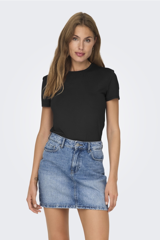 ONLEA S/S TOP O-NECK JRS NOOS 15331595 BLACK